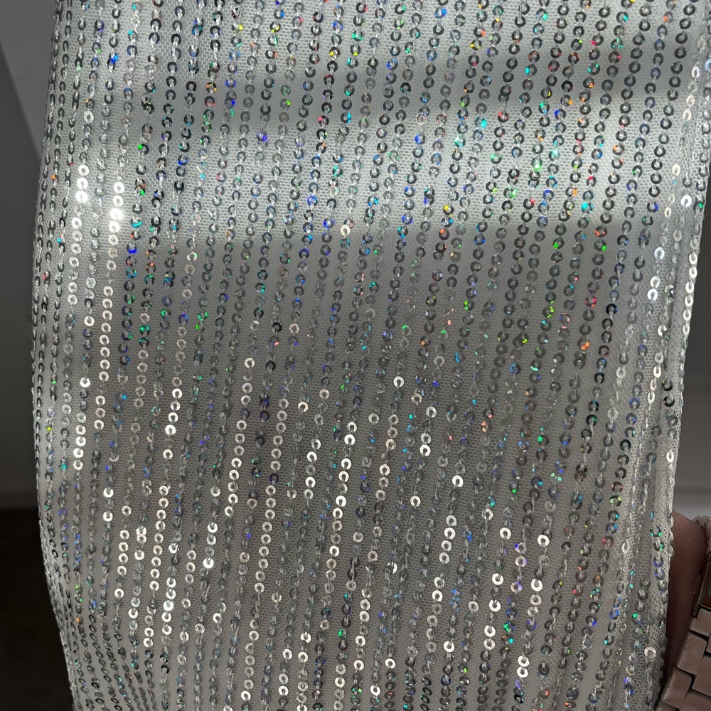 White Sequin Pants